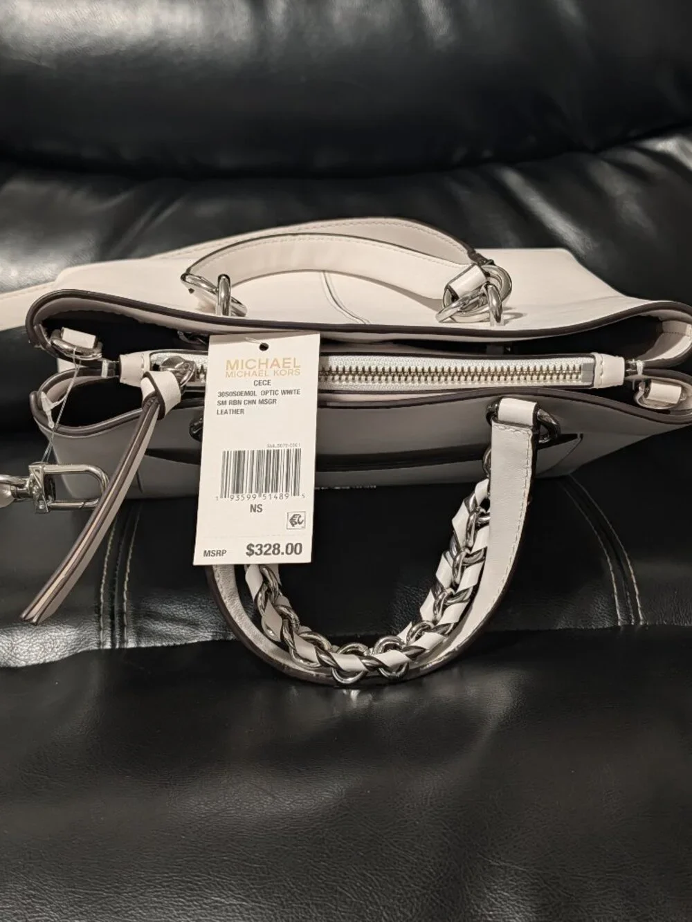 Michael Kors CECE Small Ribbon Chain Messenger Leather Bag NWT
